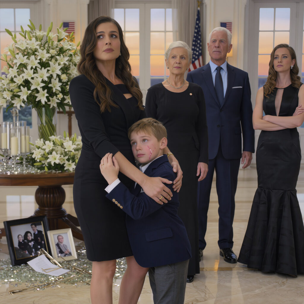 They Hurt My 6-Year-Old Son at My Husband’s Funeral… They Still Thought They Knew Exactly Who We Were.