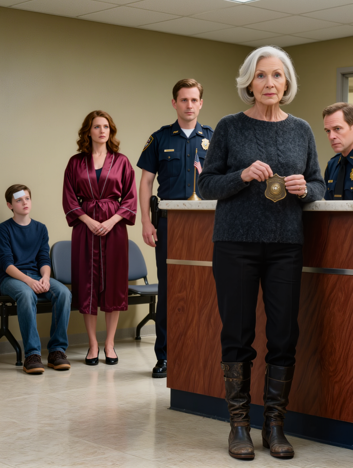 My grandson called me from a Napa police station at 2 a.m. and whispered, “Grandma, Dad believes her.” My son told me to stay out of it, but I had worn a badge too many years to ignore what was right in front of me. The next afternoon, I made one phone call, set the table for a quiet dinner, laid a thin file beside the plates, and waited for someone to say just a little too much.